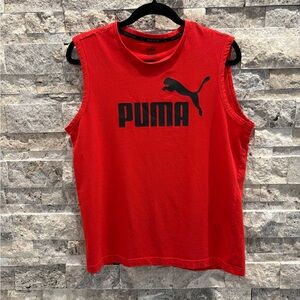 PUMA Red Sleeveless Tank Top size M
